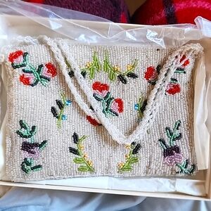 Betsey Johnson NEW YORK VINTAGE Hand Beaded Evening Bag